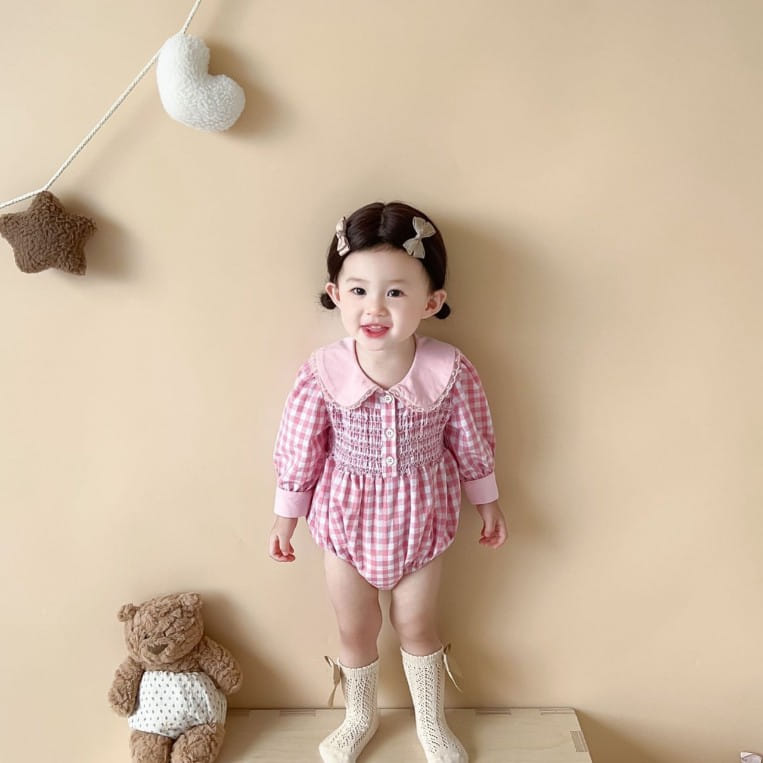 Reve Kid - Korean Baby Fashion - #babyclothing - Pinky Heck Bodysuit