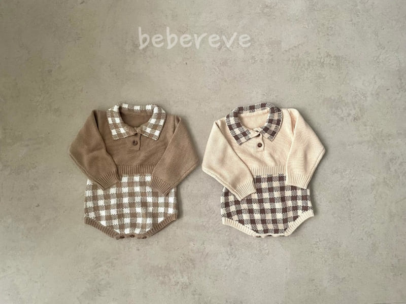 Reve Kid - Korean Baby Fashion - #babyfever - Check Collar Bodysuit