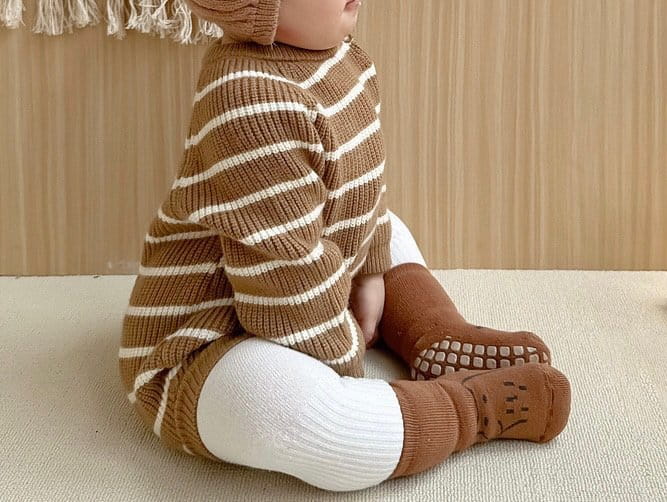 Reve Kid - Korean Baby Fashion - #babyfever - Woodie Knit Bodysuit - 3