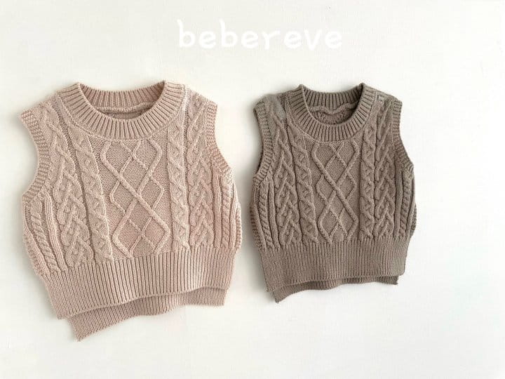 Reve Kid - Korean Baby Fashion - #babygirlfashion - Bebe Cable Knit Vest