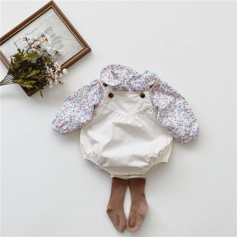 Reve Kid - Korean Baby Fashion - #babyoninstagram - Pink Blouse Bodysuit Set - 3