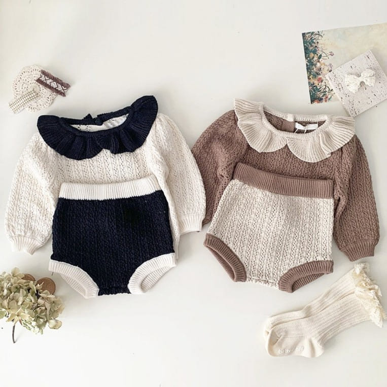 Reve Kid - Korean Baby Fashion - #babyootd - Bell Bloomer Set