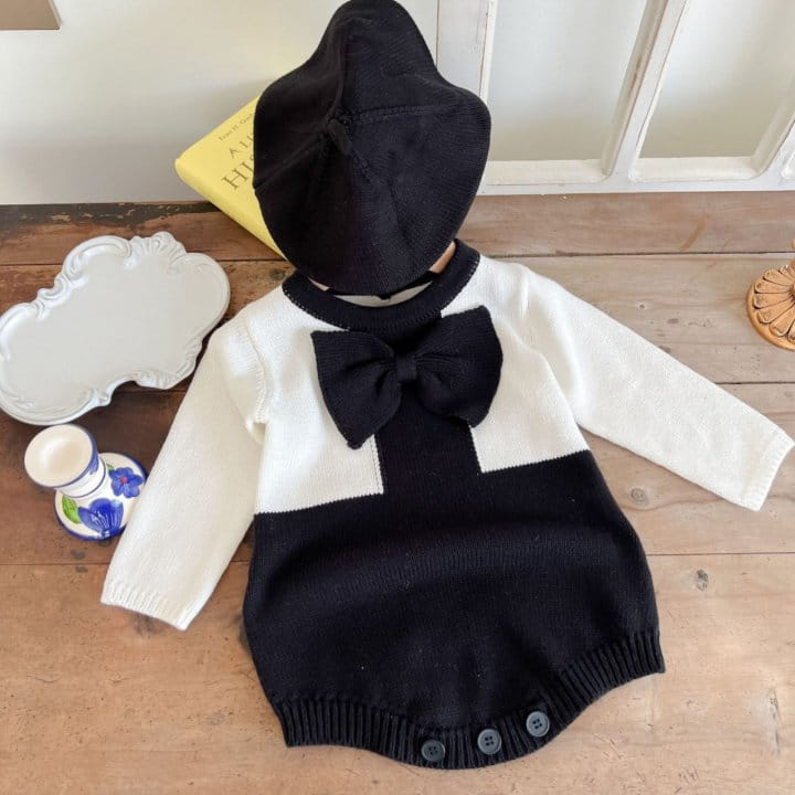 Reve Kid - Korean Baby Fashion - #babyootd - Knit Ribon Bodysuit