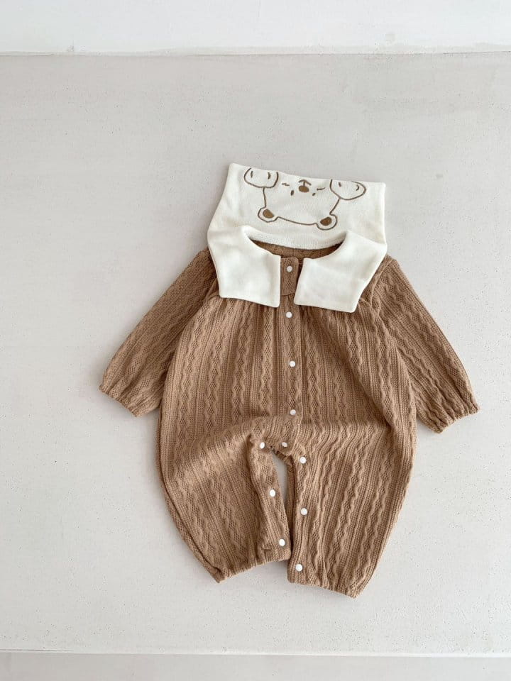 Reve Kid - Korean Baby Fashion - #babyootd - Twist Bear Bodysuit - 4