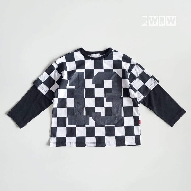 Riwoo Riwoo - Korean Junior Fashion - #childofig - 13 Check Layered Tee