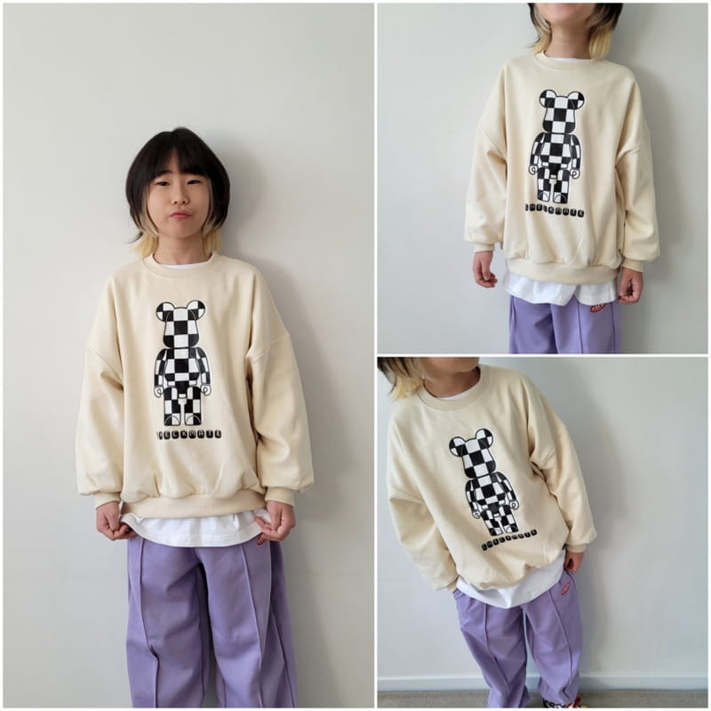 Riwoo Riwoo - Korean Junior Fashion - #fashionkids - Chess Bear Sweatshirt - 2