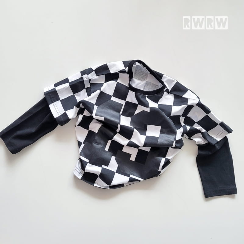 Riwoo Riwoo - Korean Junior Fashion - #littlefashionista - 13 Check Layered Tee - 10