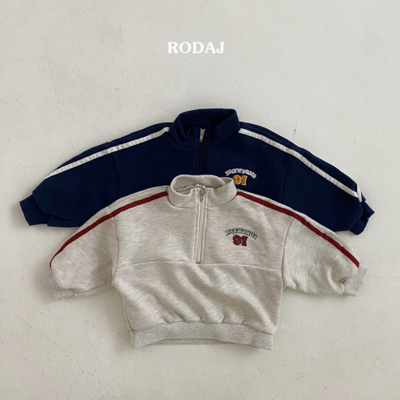 Roda J - Korean Children Fashion - #childofig - Retro Half Zip-up