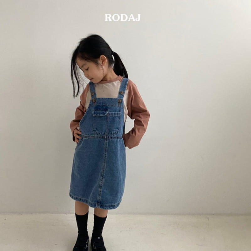 Roda J - Korean Children Fashion - #discoveringself - Wends Dungarees Denim Skirt - 4