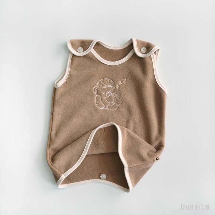 Saerobin - Korean Baby Fashion - #babyboutiqueclothing - Fleece Bear Sleep Vest - 4