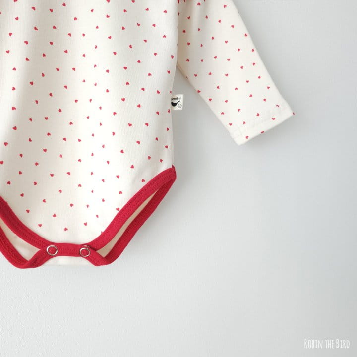 Saerobin - Korean Baby Fashion - #babyfever - Heart Frill Bodysuit - 4