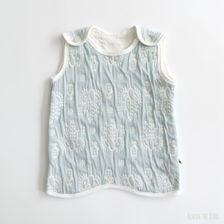 Saerobin - Korean Baby Fashion - #babyootd - Jacquard Sleep Vest - 2