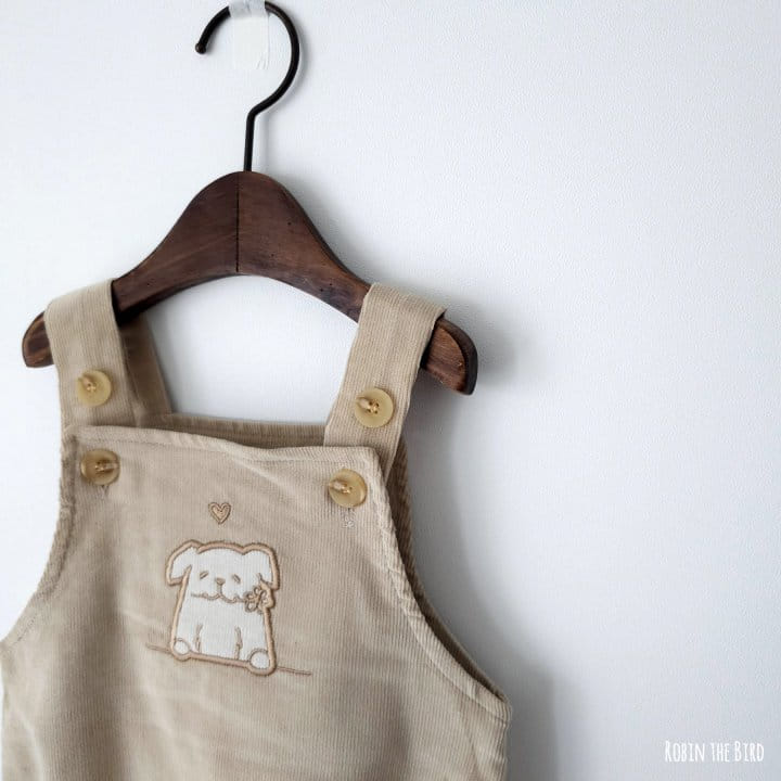 Saerobin - Korean Baby Fashion - #babywear - Puppy Dungarees Bodysuit - 3