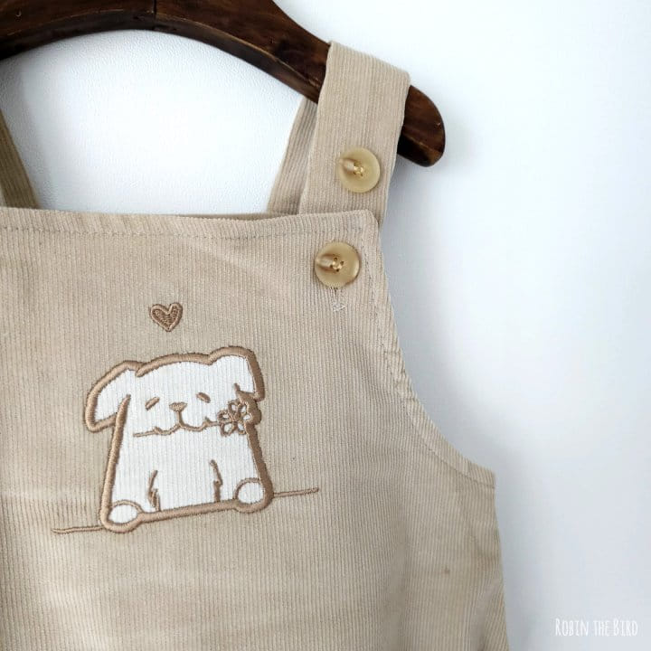 Saerobin - Korean Baby Fashion - #babywear - Puppy Dungarees Bodysuit - 4