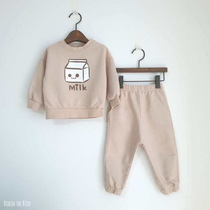 Saerobin - Korean Children Fashion - #kidsshorts - Milk Sweatshirt Set - 3