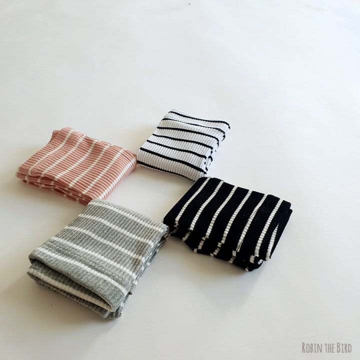 Saerobin - Korean Children Fashion - #littlefashionista - Stripes Rib Leggings - 8