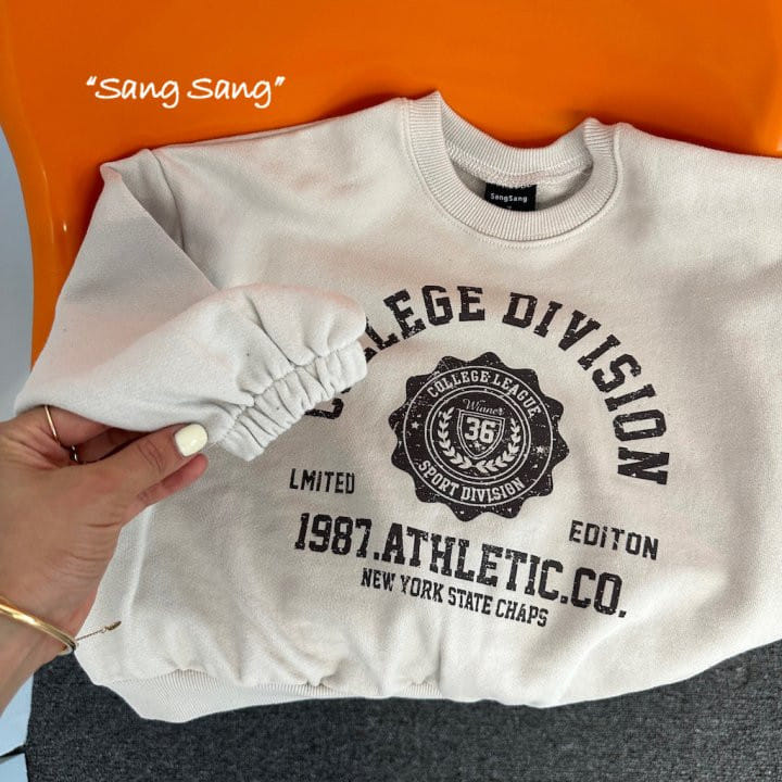 Sang Sang - Korean Children Fashion - #kidsshorts - College Banding Sweatshirt - 3