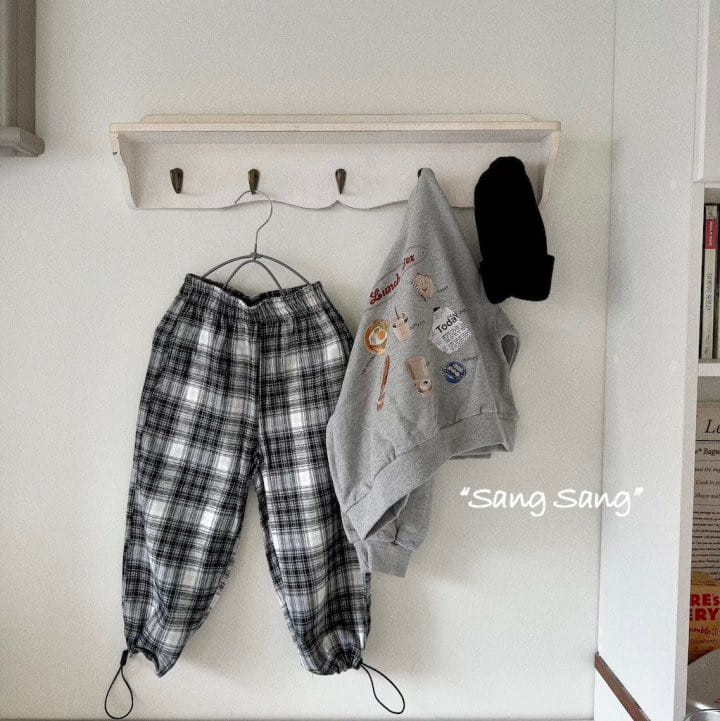 Sang Sang - Korean Children Fashion - #todddlerfashion - Check Pants - 5