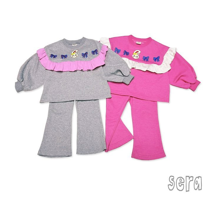 Sera - Korean Children Fashion - #Kfashion4kids - Frill Top Bottom Set - 12