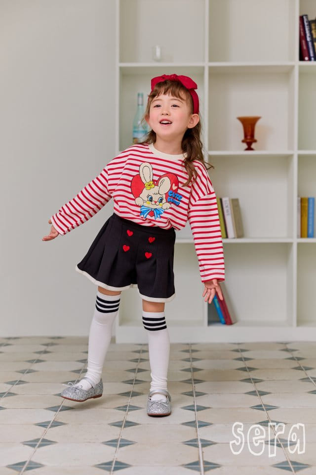 Sera - Korean Children Fashion - #Kfashion4kids - Heart Stripes Tee - 6