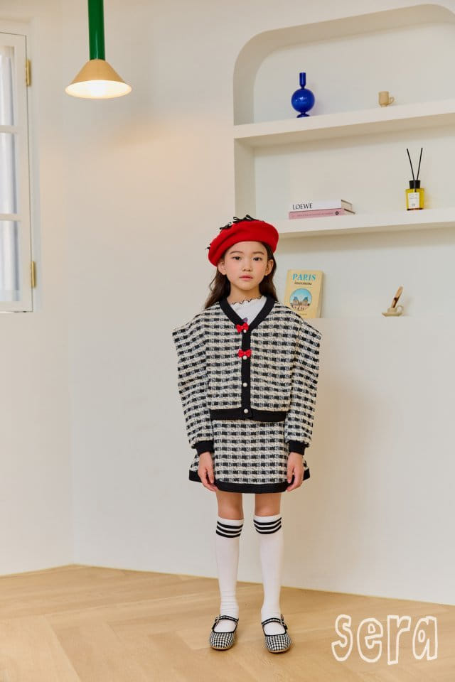 Sera - Korean Children Fashion - #childofig - Ribbon Check Cardigan - 7