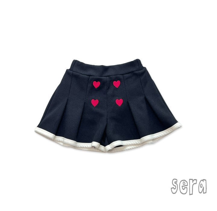 Sera - Korean Children Fashion - #designkidswear - Heart Wrinkle Skirt pants - 12