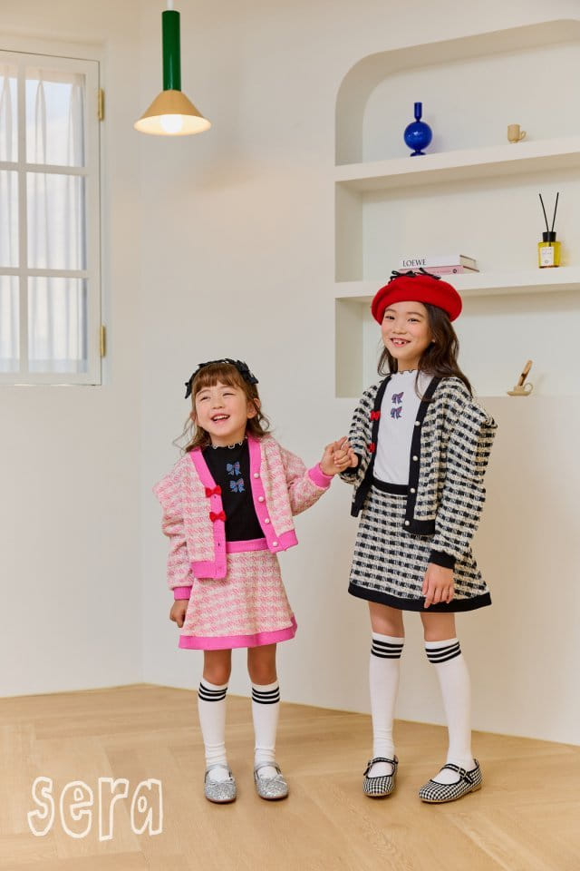 Sera - Korean Children Fashion - #designkidswear - Ribbon Check Cardigan - 9