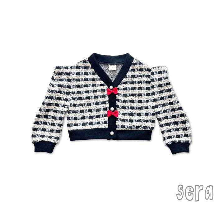 Sera - Korean Children Fashion - #fashionkids - Ribbon Check Cardigan - 11