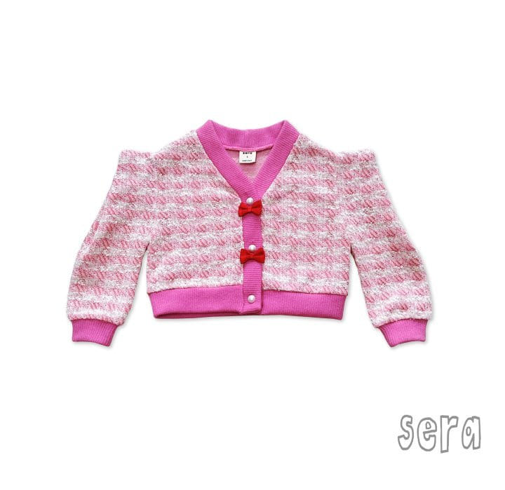 Sera - Korean Children Fashion - #kidsshorts - Ribbon Check Cardigan - 12