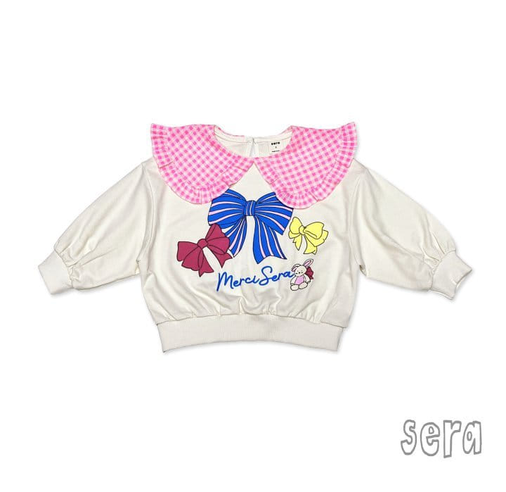 Sera - Korean Children Fashion - #kidsstore - Frill Collar Ribbon Sweatshirt - 9