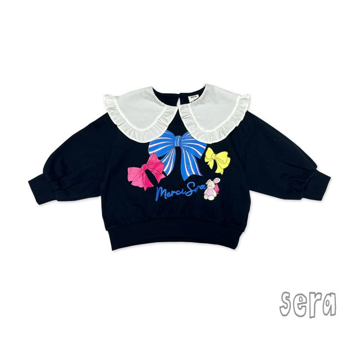 Sera - Korean Children Fashion - #kidzfashiontrend - Frill Collar Ribbon Sweatshirt - 10