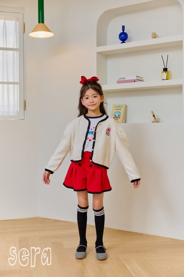 Sera - Korean Children Fashion - #littlefashionista - Heart Wrinkle Skirt pants - 3