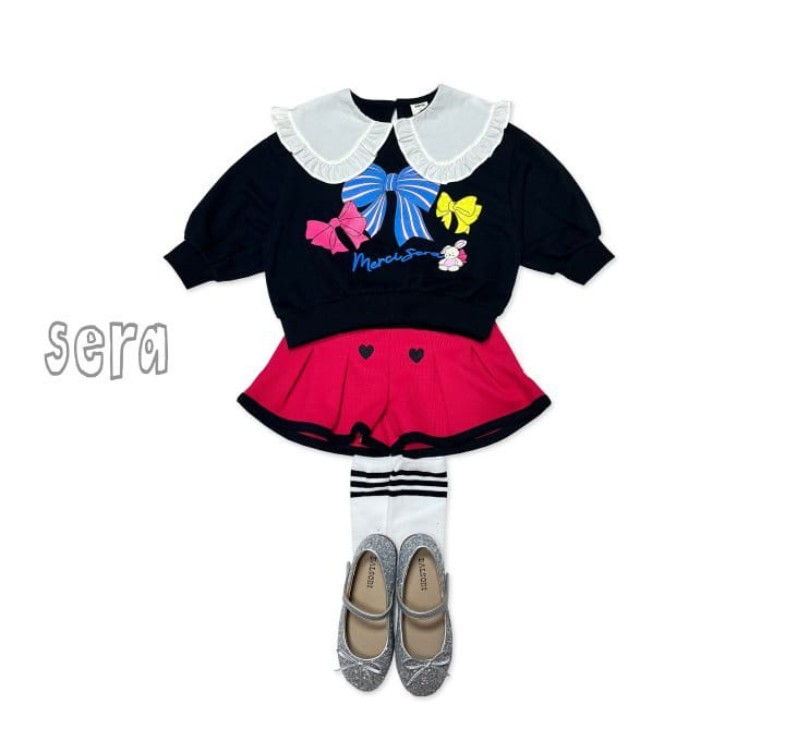 Sera - Korean Children Fashion - #littlefashionista - Frill Collar Ribbon Sweatshirt - 12