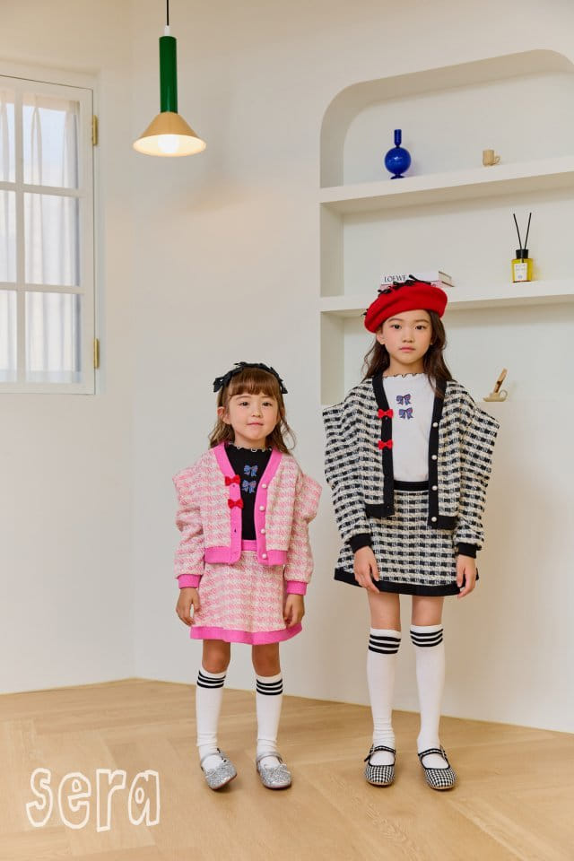 Sera - Korean Children Fashion - #littlefashionista - Ribbon Check Cardigan - 2