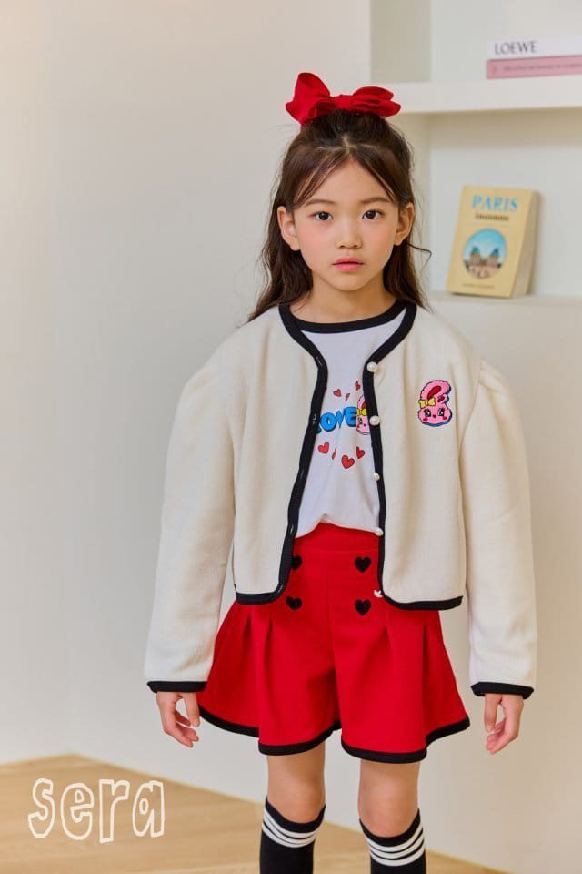 Sera - Korean Children Fashion - #littlefashionista - Heart Wrinkle Skirt pants - 4