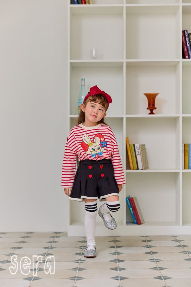 Sera - Korean Children Fashion - #magicofchildhood - Heart Stripes Tee - 8