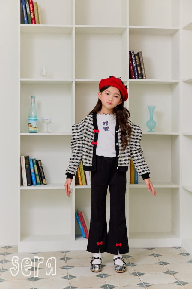 Sera - Korean Children Fashion - #magicofchildhood - Ribbon Check Cardigan - 3