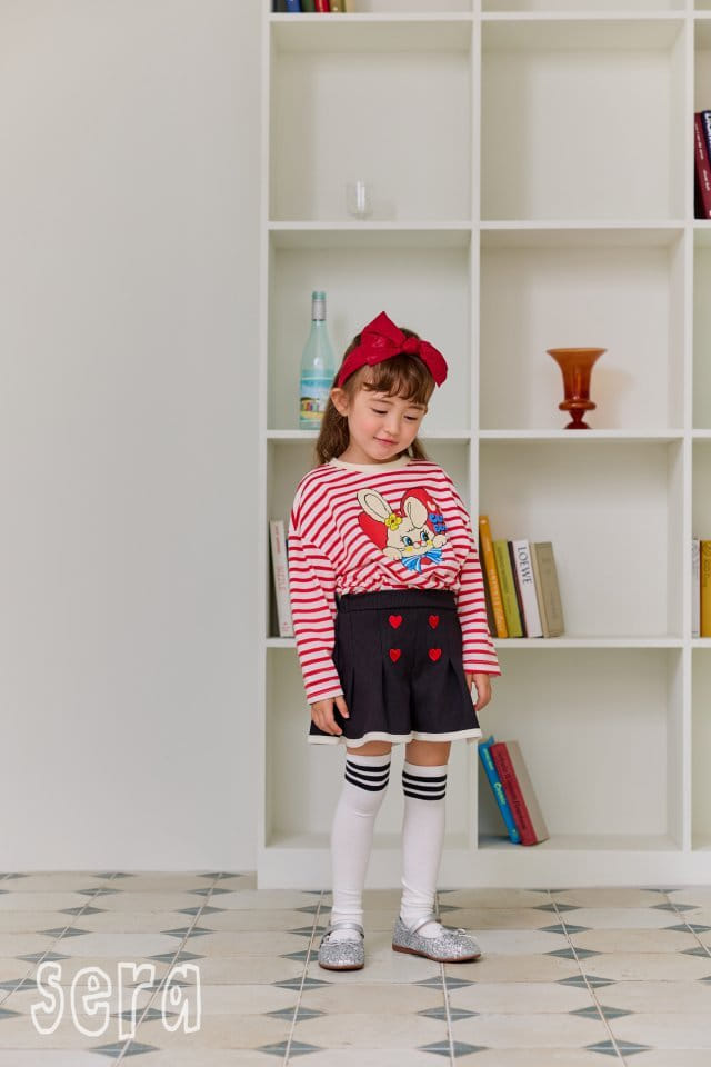 Sera - Korean Children Fashion - #minifashionista - Heart Stripes Tee - 9