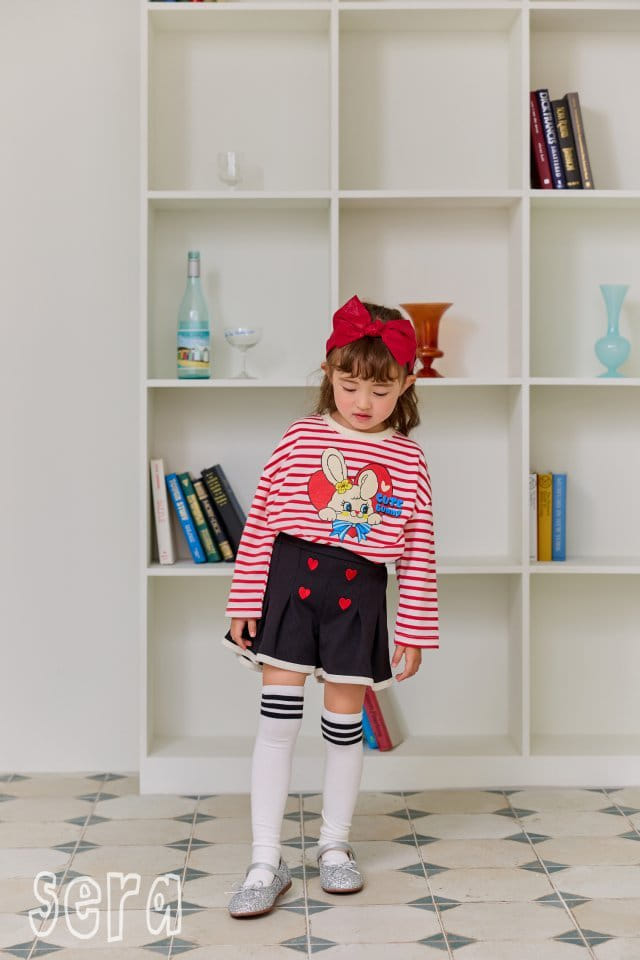 Sera - Korean Children Fashion - #prettylittlegirls - Heart Stripes Tee - 10