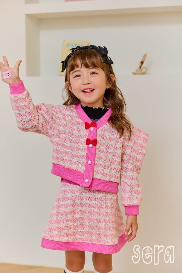 Sera - Korean Children Fashion - #prettylittlegirls - Ribbon Check Cardigan - 5