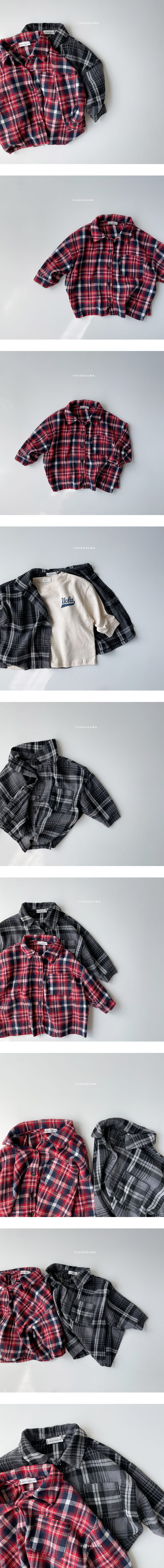 Shinseage Kids - Korean Children Fashion - #childrensboutique - Style Check Shirt