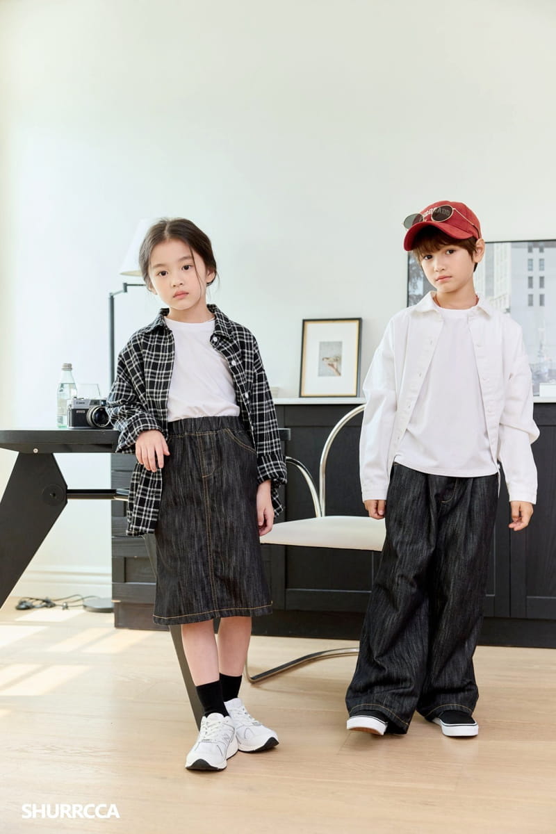 Shurrcca - Korean Children Fashion - #kidzfashiontrend - Rough Denim Skirt - 10