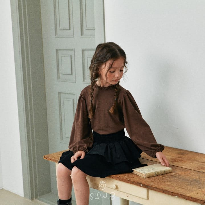 Slow B - Korean Children Fashion - #Kfashion4kids - Frill Tee - 6