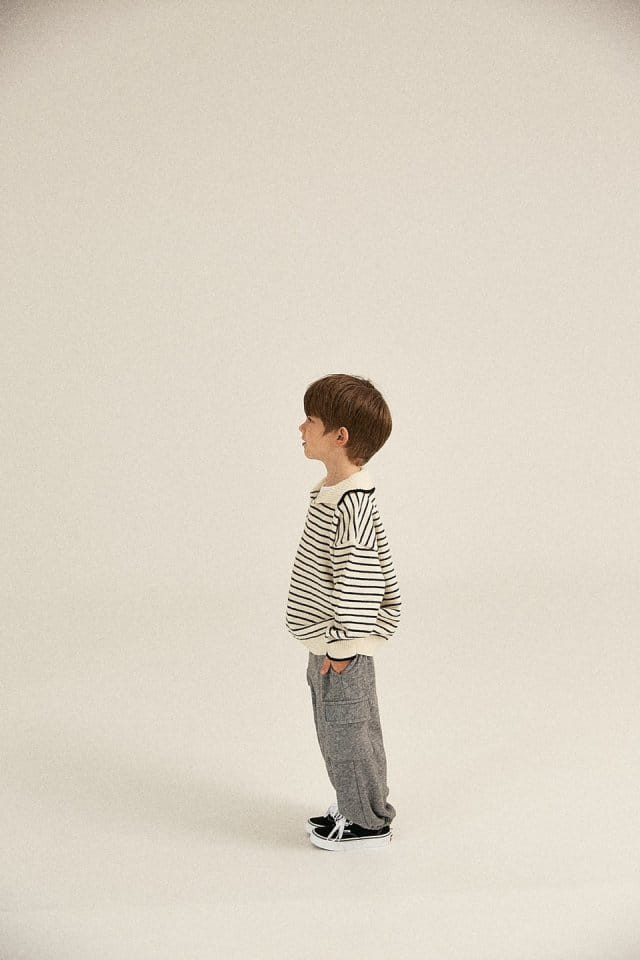 Slow B - Korean Children Fashion - #designkidswear - Colloar ST Set