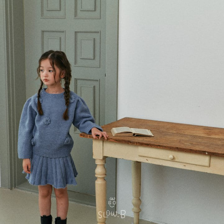 Slow B - Korean Children Fashion - #discoveringself - Flower Knit Set UP - 3