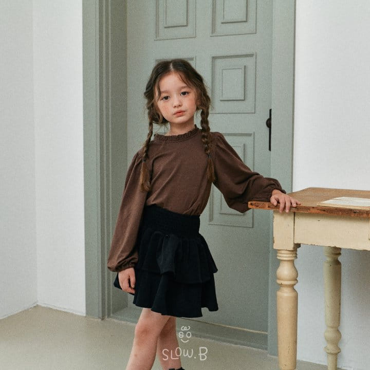 Slow B - Korean Children Fashion - #fashionkids - Frill Tee - 2