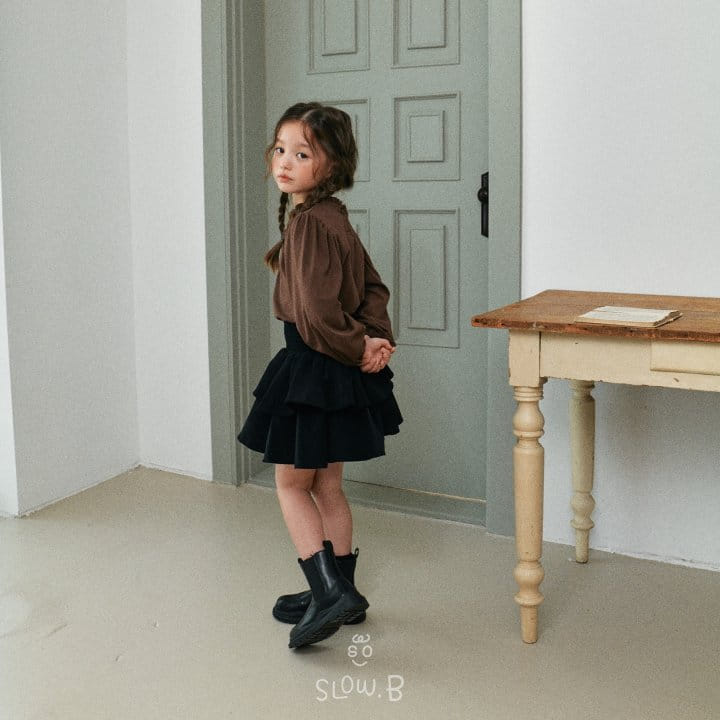 Slow B - Korean Children Fashion - #kidsshorts - Frill Tee - 3