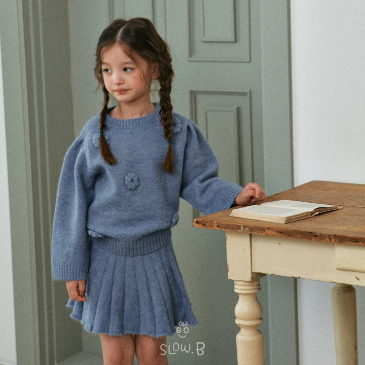 Slow B - Korean Children Fashion - #minifashionista - Flower Knit Set UP - 11