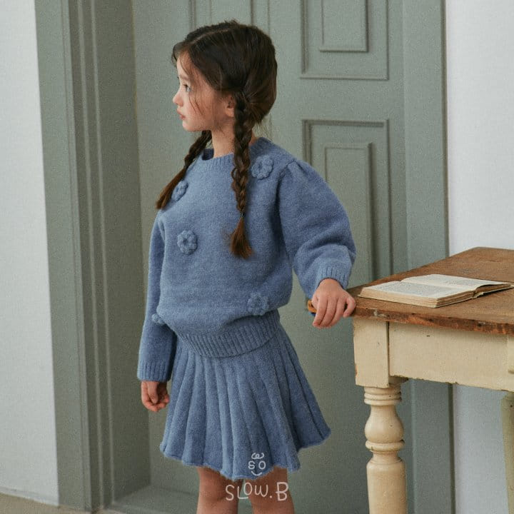 Slow B - Korean Children Fashion - #prettylittlegirls - Flower Knit Set UP - 12