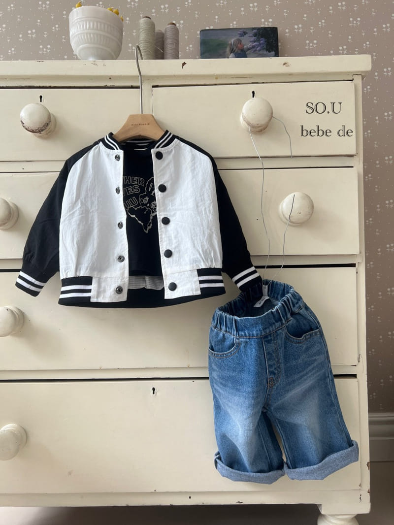 So U - Korean Baby Fashion - #babygirlfashion - Bebe Baseball Jacket - 6